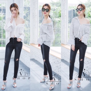 เสื้อเชิ๊ต ติดไข่มุกทั้งตัว