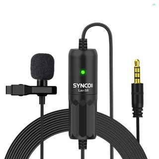 Docooler SYNCO Lav-S8 ไมโครโฟนลดเสียงรบกวน 8 เมตร แบบคลิปหนีบ มืออาชีพ