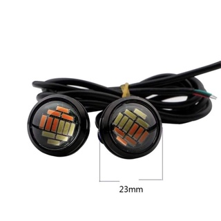 (มีสินค้าพร้อมส่ง) ไฟตาแมว Eagle Eye LED 23Mm 4014 12SMD แสงสีแดง บรรจุ2ชิ้น 12v กันน้ำ