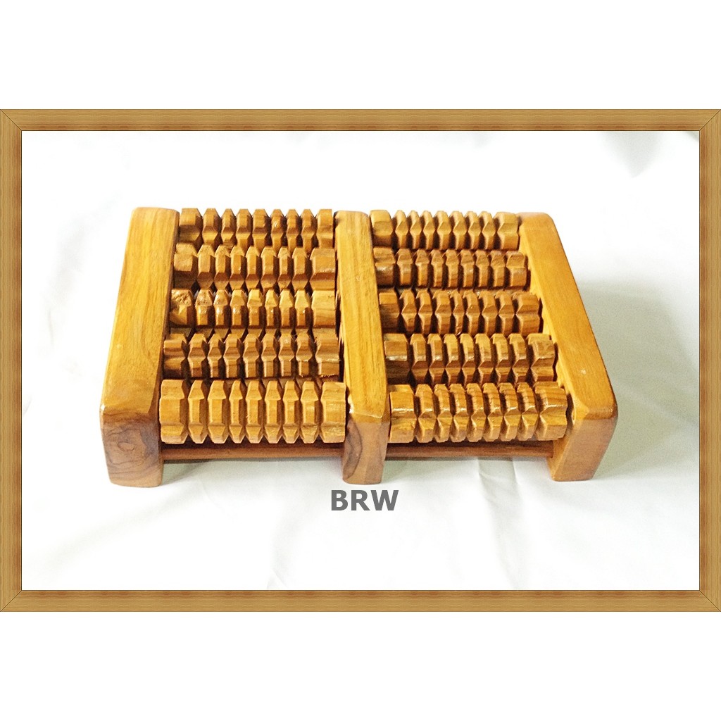 ที่นวดเท้า ที่นวดฝ่าเท้า ล้อกลิ้ง 5 แถว ผลิตจากไม้สัก - รูปที่ 2