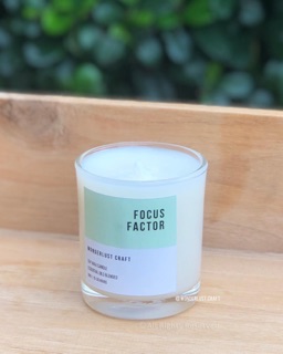 เทียนหอมไขถั่วเหลือง 100% กลิ่น Focus Factor ขนาด 60 กรัม