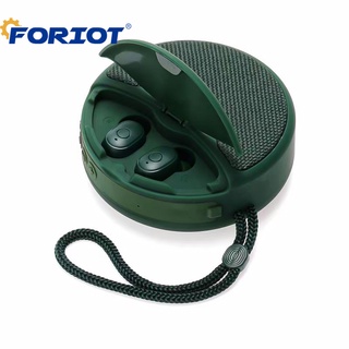 Foriot TG808 2 in 1 หูฟังบลูทูธไร้สาย หูฟังเอียร์บัด ลําโพงสเตอริโอไร้สาย