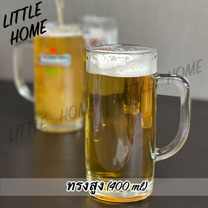 LITTLEHOME Union Glass แก้วเบียร์  แก้วน้ำ มีหูจับ มีให้เลือกหลายลาย (A2) ราคา ถูกที่สุด ดีลบีเคเค แกลเลอรีภาพที่ 6