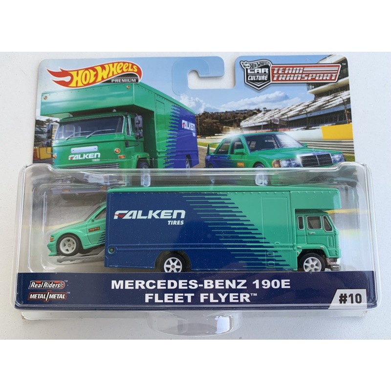 Hot Wheels ทีมขนส่ง Mercedes Benz 190E Fleet Flyer (Variant Wheel)
