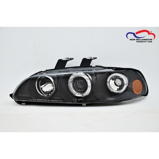 ไฟหน้าติดไฟมุม HONDA CIVIC ปี 1992 4D PROJECTOR LED โคมดำ SONAR (1 คู่)