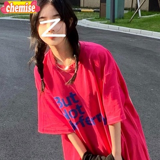 Chemisegrace✨พร้อมส่ง✨ เสื้อยืด oversized ผู้หญิง สีน่ารักมาก ฮิปฮอป เสื้อผ้าแฟชั่นวัยรุ่น พริ้ว ใส่สบาย ไม่ร้อน 2337
