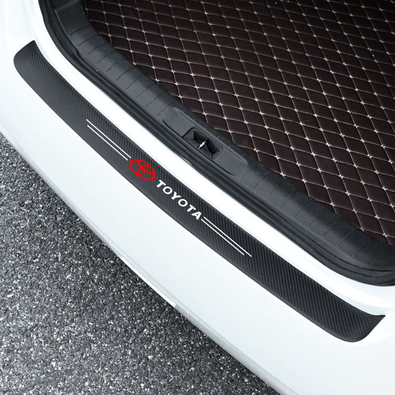【 TOYOTA / โตโยต้า 】สติ๊กเกอร์คาร์บอนไฟเบอร์คาร์บอนไฟเบอร์สําหรับติดตกแต่งประตูรถยนต์ 4/8 ชิ้น/ชุด - รูปที่ 3
