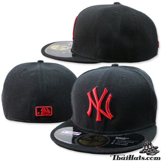 หมวก HIPHOP เต็มใบ หมวก HIPHOP NY สีดำ ปักแดง สินค้า มีทั้งหมด 3 SIZE รุ่น .F1Ah47-0356 แบรนด์ iDenGo