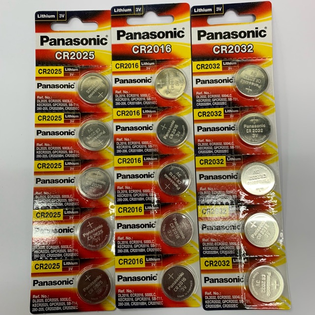 ถ่านกระดุมPanasonic 2025  2032  2016 ของแท้ แผง5ก้อน