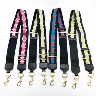 MARC JACOBS WEBBING THE LOGO STRIPE BAG STRAP MULTICOLOR สายสะพายกระเป๋า แฟชั่น แบรนด์เนม มาร์คจาคอป สกรีนตัวหนังสือ