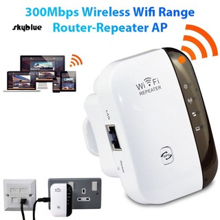 【SKBL】เครื่องขยายสัญญาณ Wifi ปลั๊ก US EU UK 300Mbps