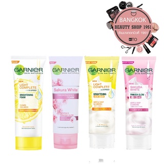 โฟมล้างหน้า การ์นิเย่ไลท์/ ซากุระไวท์ 100 ml. l Garnier Facial Foam