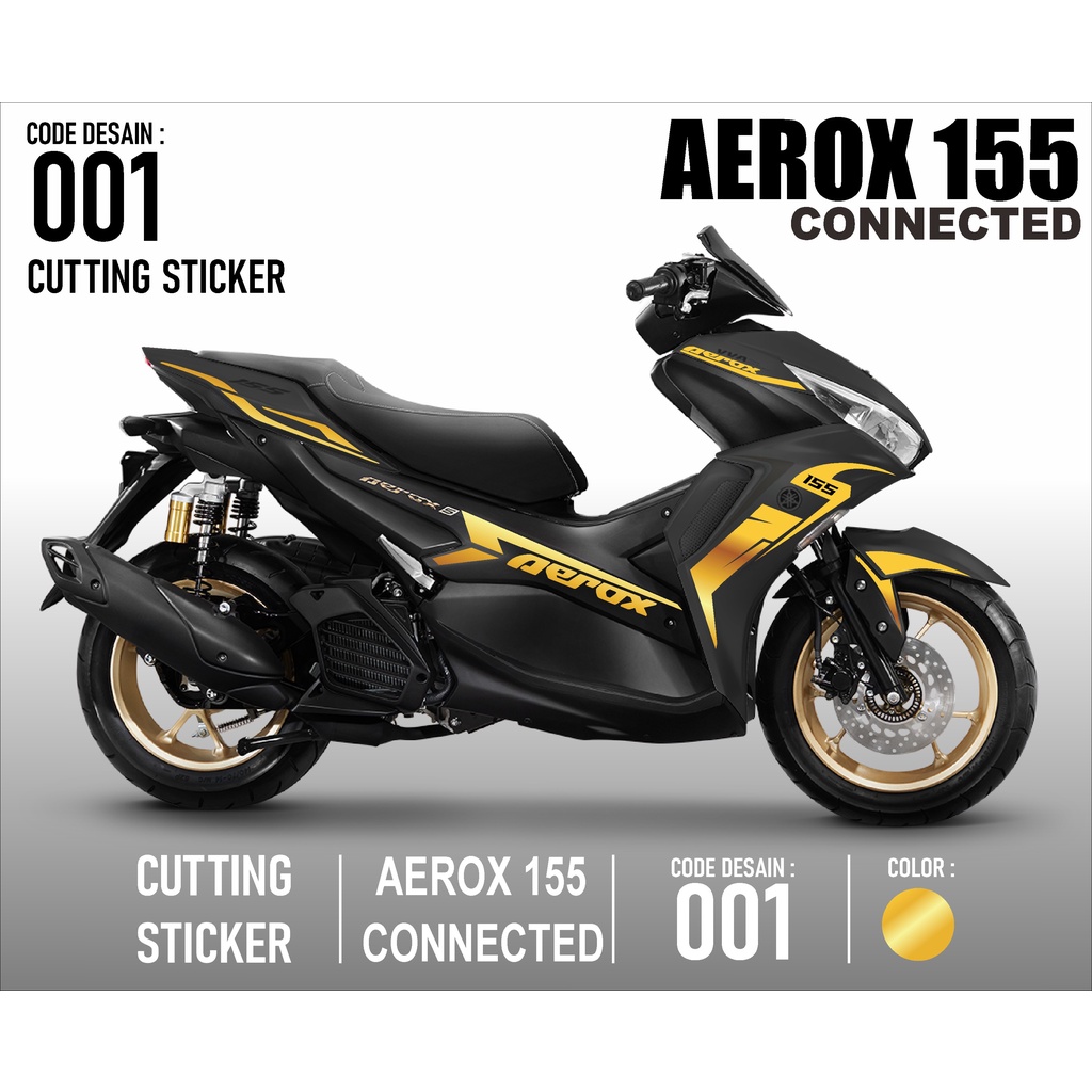 สติ๊กเกอร์ตัด Yamaha Aerox เชื่อมต่อ 155 ใหม่ 2021 Striping List สติ๊กเกอร์มอเตอร์ Variation RS-01