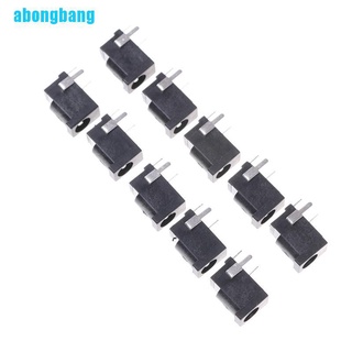 Abongbang 10 Pcs Black 3 Pin 3.5mm x 1.3mm DC Power Jack Socket PCB Mount