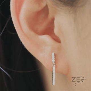 ต่างหูประดับพลอยเงินแท้ 925 Earring Silver 925-(E04180352)