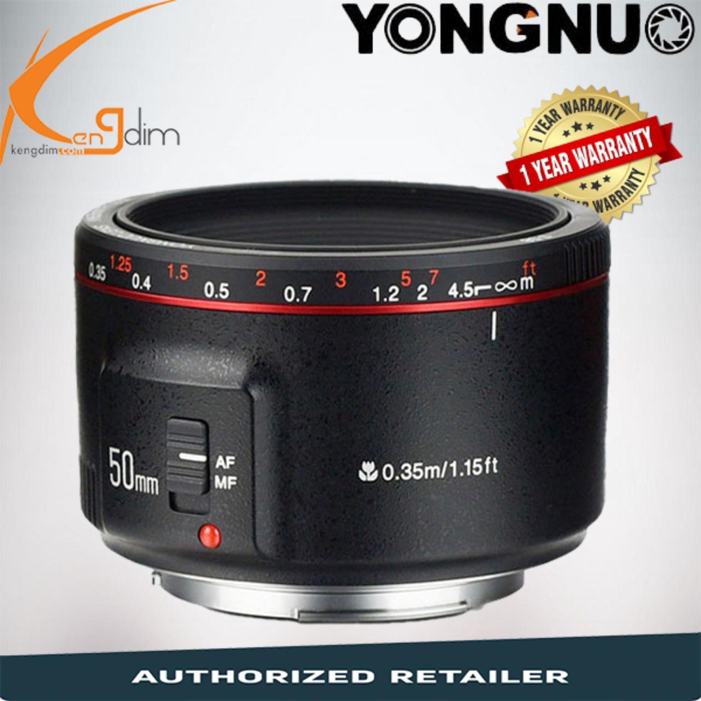 Yongnuo YN 50 มม. F/1.8 II เลนส์สําหรับ Canon EF / EF-S