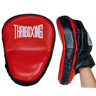 THAIBOXING เป้าล่อสากลแบบโค้ง หนังเทียม สีแดง