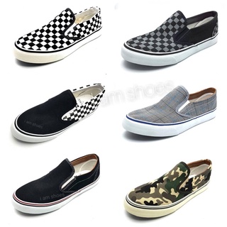 รองเท้าสลิปออน slip on รองเท้าผ้าใบแบบสวม Leo ไซต์ 39-43