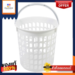 ตะกร้าผ้าทรงกลม มีหูหิ้ว ขนาด 36?36?41 ซม.Round cloth basket with handle, size 36?36?41 cm.