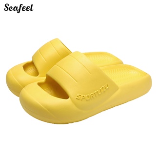 Seafeel_ รองเท้าแตะชายหาด กันลื่น ปิดนิ้วเท้า สีสดใส แฟชั่นฤดูร้อน