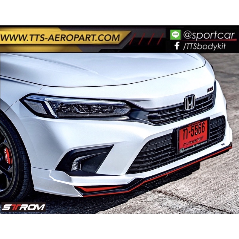ชุดแต่ง Honda Civic 2021 2022 STROM ท่อคู่สปอร์ต, ชุดแต่ง Civic FE แต่งสวย สเกิร์ตรอบคัน ของแต่ง Civ