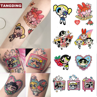 【COD Tangding】สติกเกอร์รอยสัก กันน้ํา ลายการ์ตูนน่ารัก สําหรับผู้หญิง จํานวน 17 ชิ้น