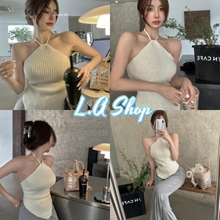 L.A Shop พร้อมส่ง เสื้อคล้องคอไหมพรม ดีเทล เว้าหลังโชหลังสุดเซ็กซี่ "83306"