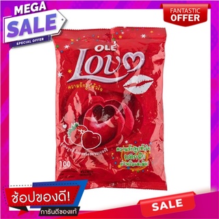 โอเล่ เลิฟ กลิ่นสวีทสตรอเบอร์รี่ แพ็ค 100 เม็ด Ole Love Sweet Strawberry Flavoured Candy 100 pcs