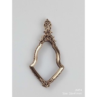 JMP4GoldenBronze Jumpee Pim Yai amulet casing 26x41mm กรอบพระบรอนซ์ทอง จำปีพิมพ์ใหญ่