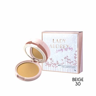 Lady Audrey แป้งฝุ่นอัดแข็งผสมรองพื้น Pressed Powder สีเบจเบอร์ 30