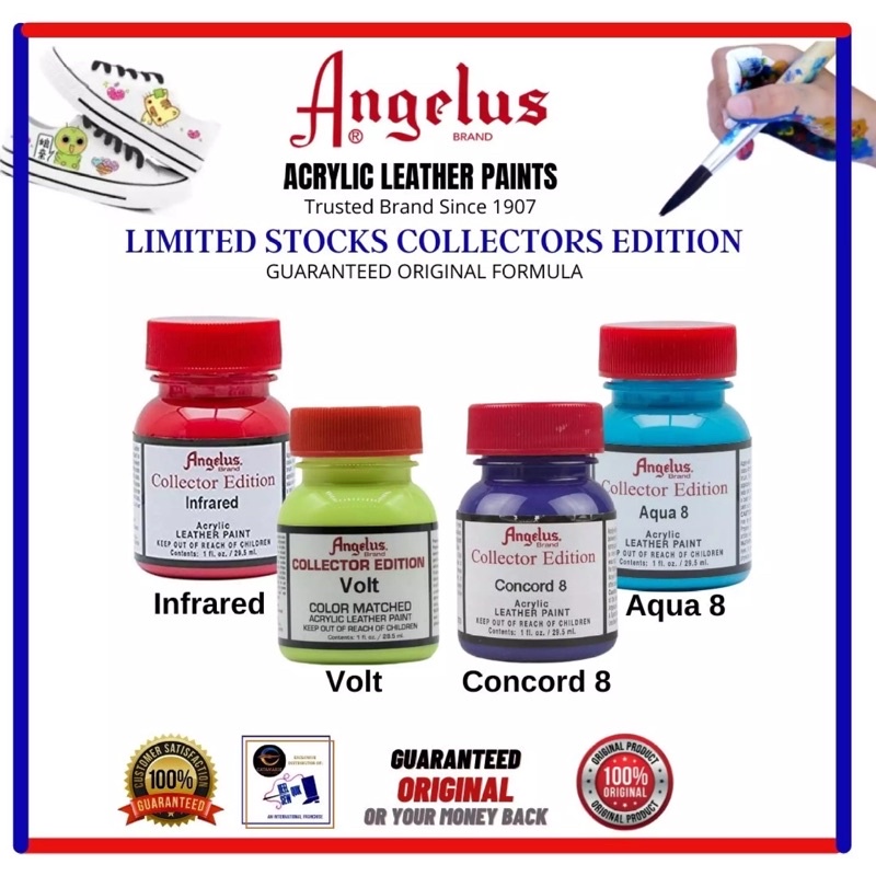 Angelus Collector Edition Made in USA สีเพ้นท์หนังคุณภาพสูง เฉดสีพิเศษ
