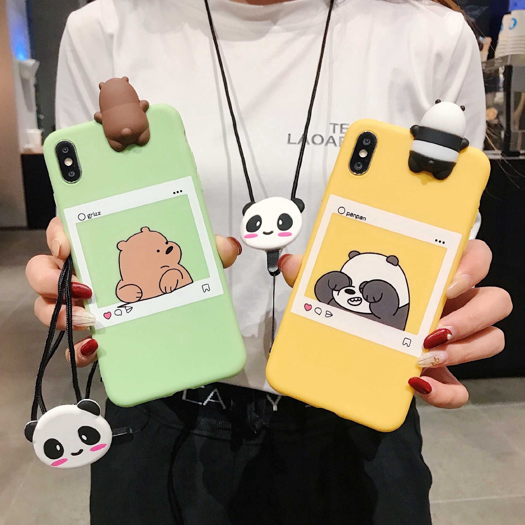 Case iPhone 11 Pro 7 8 Plus XR XS MAX Apple Casing Bare Bears Cartoon ...