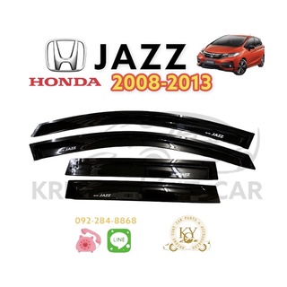 กันสาด/คิ้วกันสาด ฮอนด้า แจ๊ส 2008-2013 สีดำ HONDA JAZZ 2008-2013 BLACK