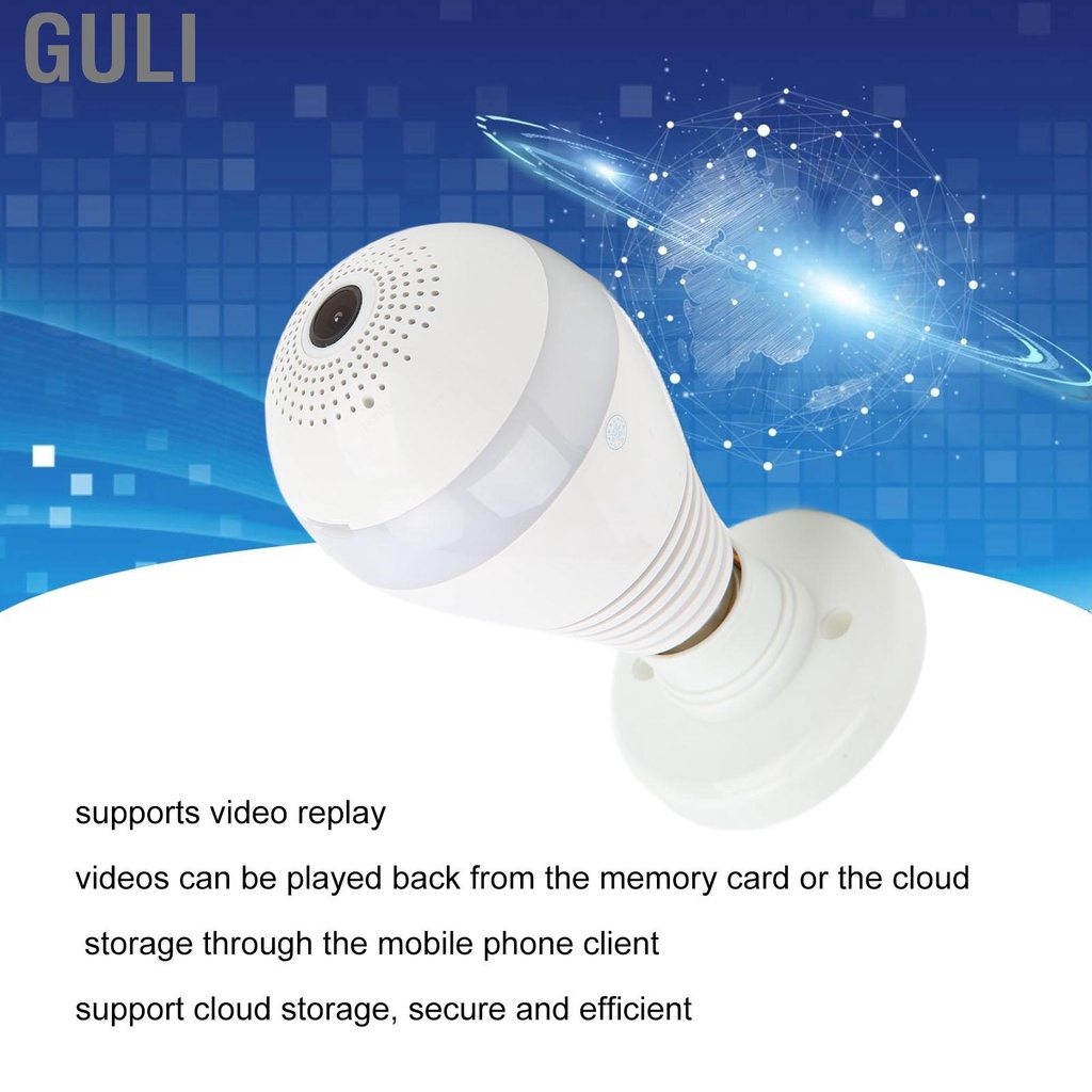 Guli Light Bulb Camera ABS 1080P Real Time Monitoring Alarm ...