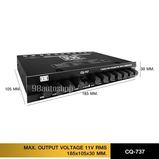 98auto CCEปรี7แบน แยกซับอิสระ กลางชัด แหลมใส เบสหนัก CQ-737 CCE ปรีรถยนต์ 7แบน ราคา1ชิ้น