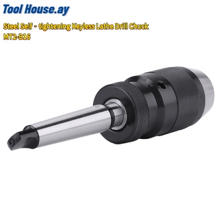 Tool House.ay 1pc 1‑13mm 1/2" Steel Self‑tightening Keyless Lathe Drill Chuck and MT2‑B16 Arbor