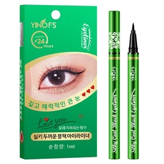 YINOFS (พร้อมส่ง) อายไลเนอร์ หัวเมจิ ขวดสีเขียว หัวแปรงเล็ก กันน้ำ กันเหงื่อกรีดง่ายติดทนนานNO.2699