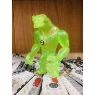 HUMUNGOUSAUR CLEAR GREEN Ben 10 Figure 4" Bandai 2008 CN with Tail - RARE