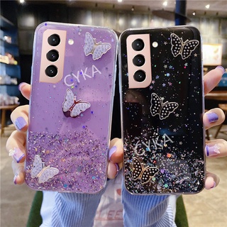 2022 New Butterfly เคส Samsung S21 FE 5G เคสโทรศัพท์SamsungS21FE TPU Softเคส Back เคส For Galaxy S21FE 5G