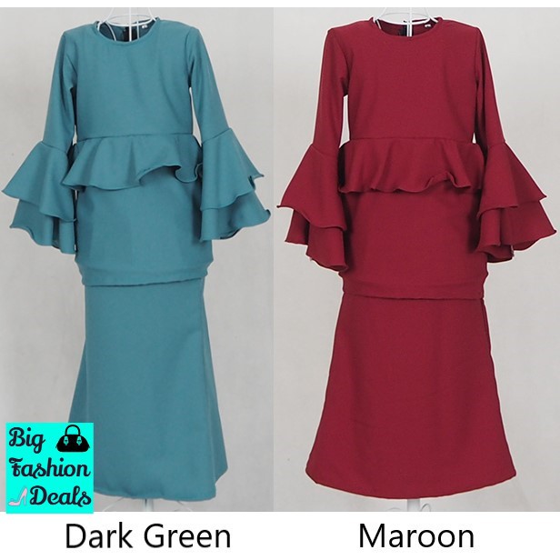 Baju Kurung ชายหญิง Baju Raya Kurung Peplum Budak Baju Raya 2025
