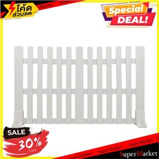 รั้วไม้เต็งตั้งพื้น SPRING 100x60 ซม. สีขาว รั้ว TENG WOODEN FENCE SPRING 100X60CM WHITE อุปกรณ์ตกแต่งสวน