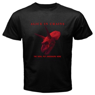 [100% Cotton] Gildan เสื้อยืดผ้าฝ้าย 100% พิมพ์ลายไดโนเสาร์ ฮิปสเตอร์ Alice In Chains แฟชั่นสําหรับผู้ชาย