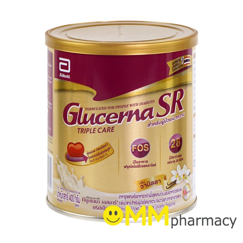 GLUCERNA SR กลูเซอนา เอสอาร์ ทริปเปิ้ลแคร์ กลิ่นวานิลลา 380G./800G.