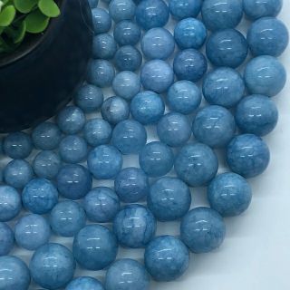 Blue Botswana Agate 8-12mm. 10 เม็ด/set