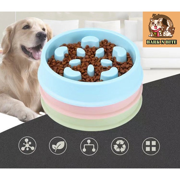 BN-014 ชามอาหาร KUMA สำหรับสัตว์เลี้ยง  เหมาะกับสุนัขและแมว ช่วยลดปัญหาการกินเร็วเกินไป ป้องกันการสำลัก และฝึกให้น้องทาน