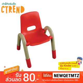 เก้าอี้สำหรับเด็ก Ctrend รุ่น Kinder พลาสติกแข็งแรง ปลอดภัย ไม่มีเหลี่ยมคม แดง