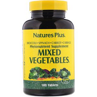 พร้อมส่งจากอเมริกา &gt;&gt;&gt; Natures Plus, Mixed Vegetables, 180 Tablets