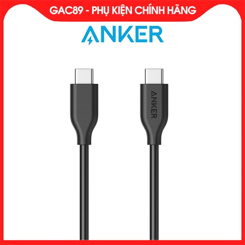 ANKER A8181 A8182 Powerline 2.0 USB-C to USB-C สายชาร์จเร็ว 0.9m 1.8m สีดํา