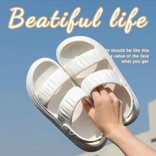 รองเท้าแตะผู้หญิง พื้นหนา ​รองเท้าแตะรัดส้น น้ำหนักเบาสบาย ไ…