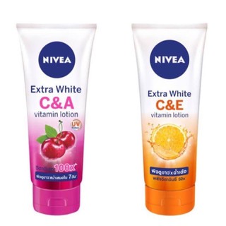 Nivea Extra White C&amp;E/C&amp;A Vitamin Lotion นีเวีย เอ๊กซ์ตร้าไวท์ ซีแอนด์อี/ซีแอนด์เอ วิตามินโลชั่น 70ml. 180ml. 320ml.